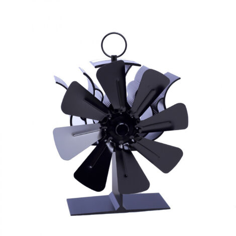 Ventilateur de poêle à bois 8 pales silencieux avec thermomètre pour poêles à bois/cheminées