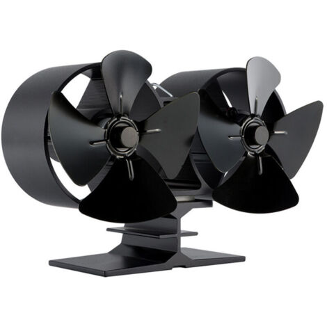 Ventilateur de poêle à bois à 8 pales, alimenté par la chaleur, ventilateur de dessus de poêle pour poêle à bois, ventilateurs de cheminée magnétiques non électriques avec thermomètre pour poêle à boi