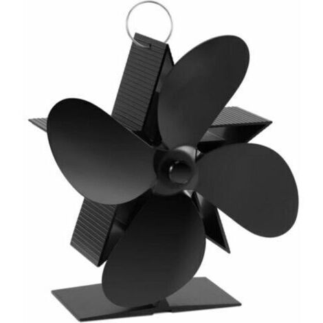 Ventilateur de Poêle à Bois Alimenté par la Chaleur avec 4 Pales - Pour Poêles à Granulés, Foyers à Bois - Économique et Écologique
