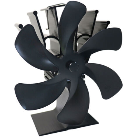 Ventilateur de poêle à bois alimenté par la chaleur, démarrage silencieux de 50 ℃ / 122 °F, 6 pales pour poêles à gaz/à granulés/à bois/à bûches