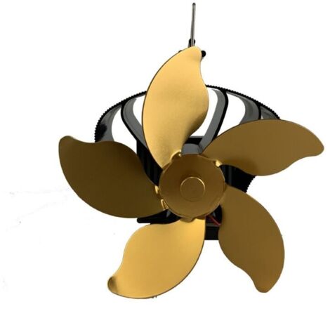 Ventilateur de poêle à bois-ventilateur de cheminée à énergie thermique à 5 pales-ventilateur silencieux pour poêle à bois/cheminée (support mural)