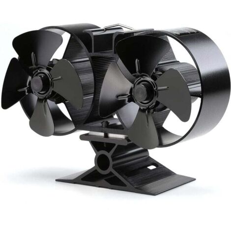 Ventilateur de poêle à feu, alimenté par la chaleur pour poêle à bois, ventilateurs de poêle à bois, ventilateurs de poêle à bois pour poêles/cheminées avec thermomètre