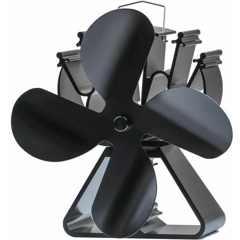 Ventilateur de poêle de cheminée avec 4 lames pour poêle à granulés de cheminée silencieux alimenté par la chaleur respectueux de l'environnement choix de cadeaux de Noël