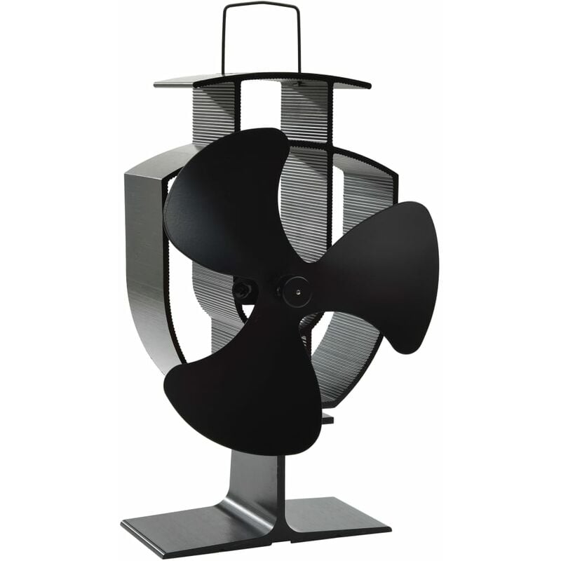 Inlife - Ventilateur de poêle alimenté par chaleur 3 pales Noir