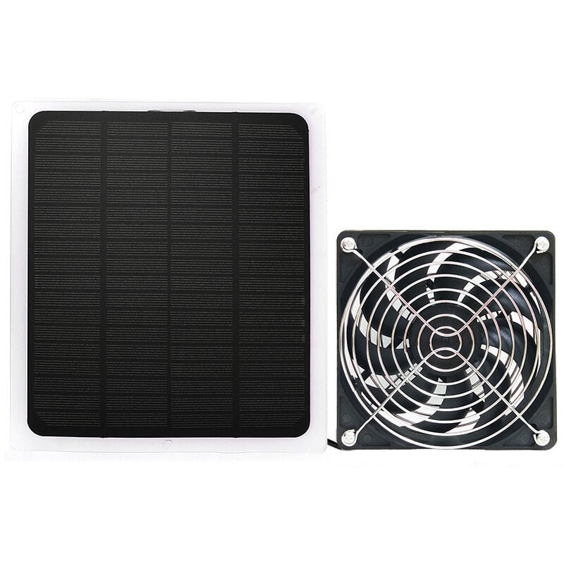 Ventilateur de poulailler à panneau solaire 10W, petit ventilateur d'extraction étanche avec filet de protection pour hangar à effet de serre