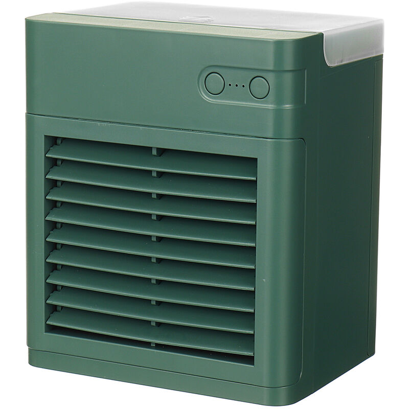 Ventilateur de refroidissement d'eau de 3 engrenage + humidification par pulvérisation + ventilateur de table de purificateur d'air Vert Coxolo Hasaki