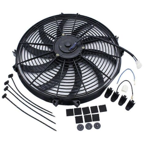 Ventilateur de refroidissement électrique 16" 120W pour radiateur auto, accessoire universel pour véhicule.