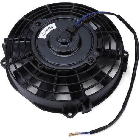 Ventilateur de refroidissement électrique 8 pouces 12V 80W, lame droite pour système AC et intercooler, profil mince pousser/tirer