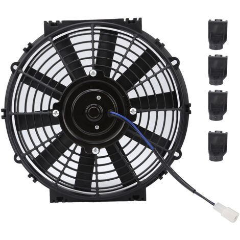 Ventilateur de refroidissement électrique mince 10 pouces, radiateur 24 V, 80 W, 2100 tr/min, 10 pales droites, universel pour voiture