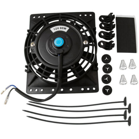 Ventilateur de refroidissement électrique mince de 15 cm (6 pouces) 12 V 80 W, installation en poussant ou en tirant, accessoire modifié pour voiture avec kit de montage