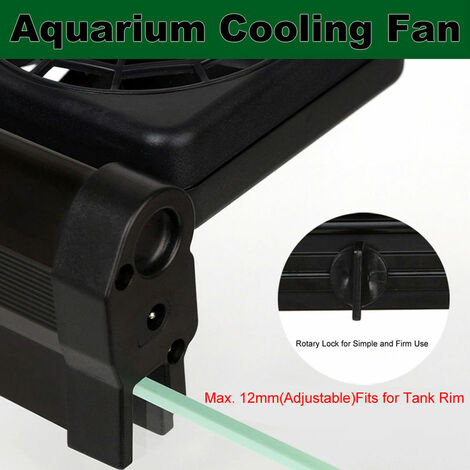 Ventilateur de refroidissement pour réservoir de poissons d'aquarium réglable à 2 niveaux de vent 100-240 V, 1 ventilateur