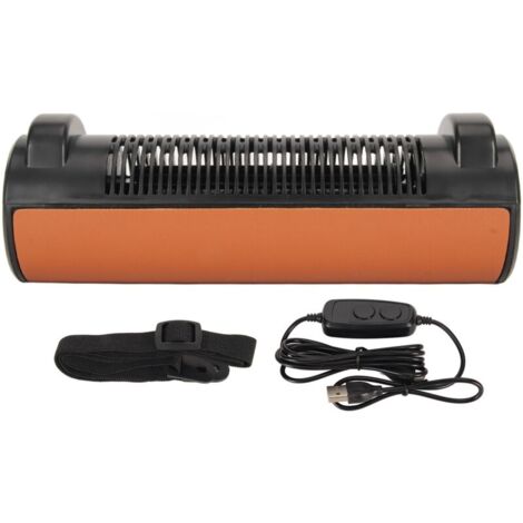 Ventilateur de refroidissement pour siège de voiture, alimenté par USB, sans lame, 3 vitesses, Air fort avec sangle réglable, pour SUV RV marron