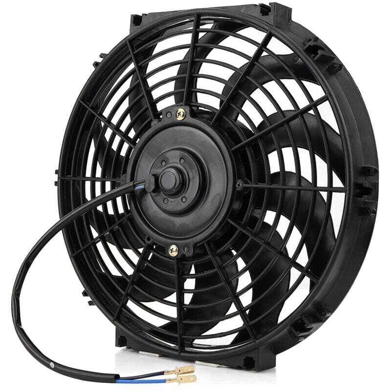 Ventilateur de refroidissement, ventilateur de moteur ultra fin noir universel de 12 pouces pour accessoire de voiture