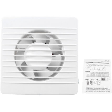 Ventilateur de Salle de Bain Puissant et Silencieux, Hotte Murale pour Cuisine, 4 Pouces 220V