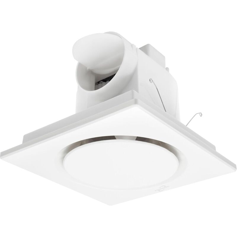 Ventilateur de salle de bain ultra silencieux, ventilateur d'extraction, 123 CFM, 0,7 ton, 40 W, collier de conduit de 10,2 cm, blanc, taille