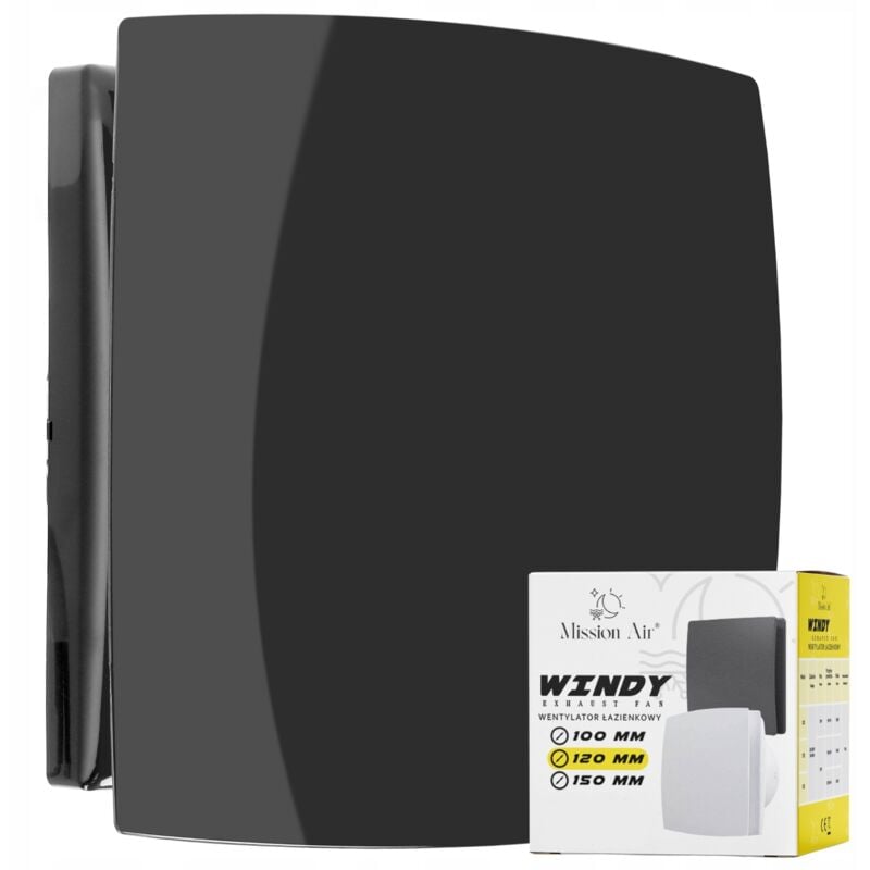 Ventilateur de salle de bain WINDY 120 S, NOIR