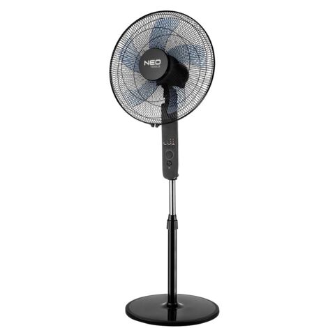 Ventilateur de sol 45 W, diamètre 40 cm, 3 vitesses, oscillation, télécommande