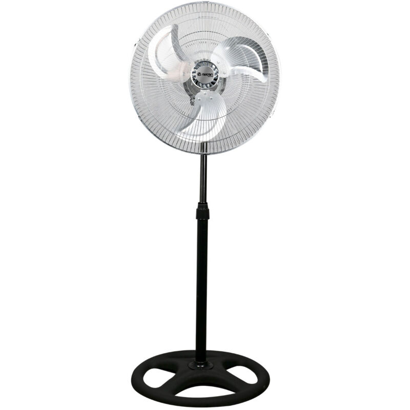 Thinia Home - Ventilateur de sol Ø45cm 75W 3 Vitesses Industriel Noir
