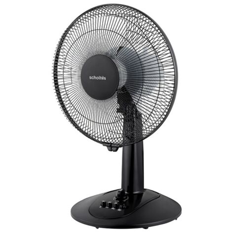 Ventilateur de table 30cm 55w 3 vitesses noir - Scholtes - SCVEL530E