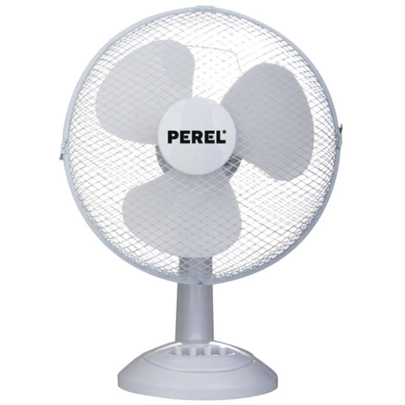 Perel - Ventilateur de table 40 cm Blanc