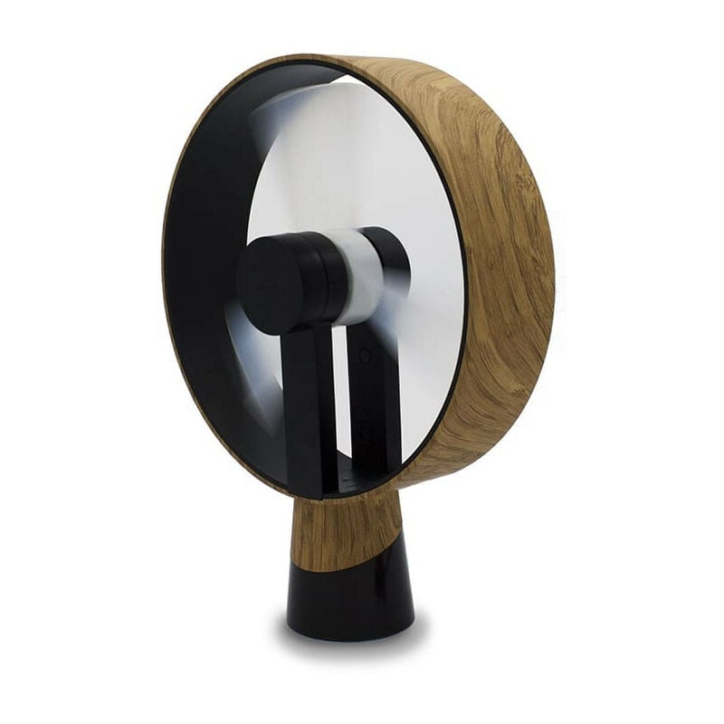 Ventilateur de table airain effet bois Air&me Ventilateur de table ultra silencieux avec un niveau sonore de 25 dB.
