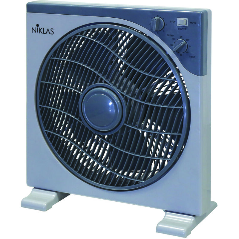 Niklas - Ventilateur de table Boxfan 30 - 40W 3 vitesses D30cm Bleu