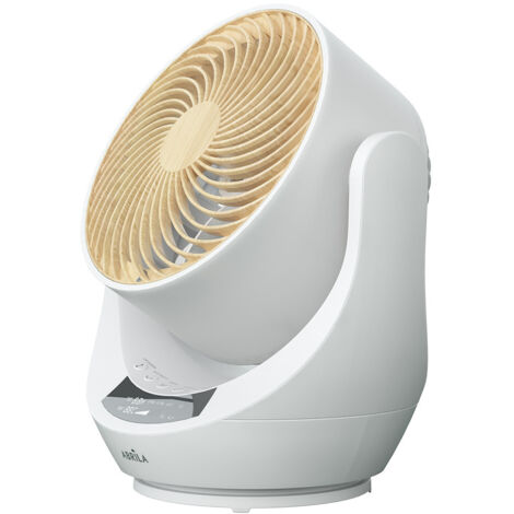 Ventilateur de table "Navia", réglable et orientable, avec télécommande (moteur AC 40W, 4 vitesses), blanc et hêtre