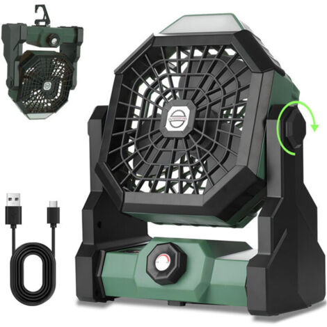 Ventilateur de table portable silencieux à 3 vitesses pour bureau, chambre à coucher, maison, ventilateur de refroidissement personnel USB/batterie