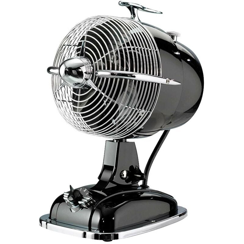 Casafan - 301502 Ventilateur de table retrojet noir/chrome