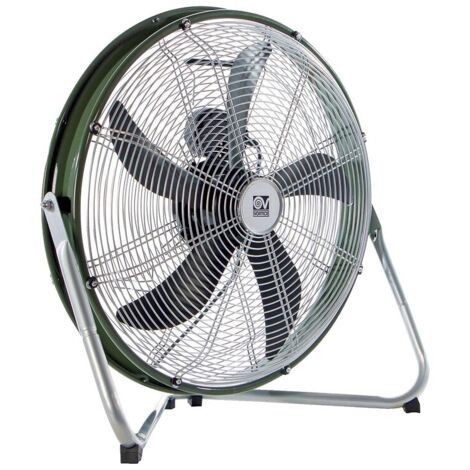 Vortice – Ventilateur de table 100W – Débit d'air 8100 m³/h – 3 vitesses – Orientation 360° – Diamètre 50cm – Design noir et chrome
