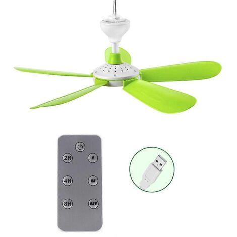 Ventilateur de tente 5V avec télécommande, 3 vitesses, idéal pour camping et ventilateur de plafond portable.