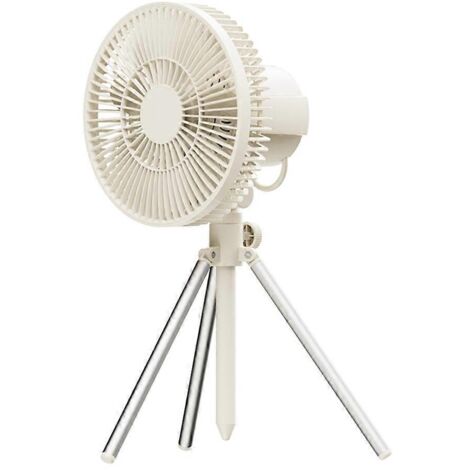 Ventilateur de tente de camping rechargeable avec télécommande et veilleuse LED pivotante