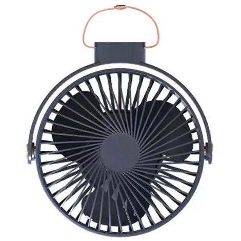 Ventilateur de tente rechargeable avec lanterne LED et crochet de suspension pour le camping en plein air