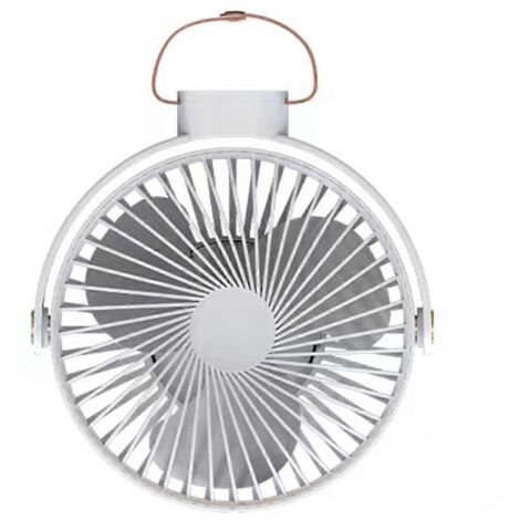 Ventilateur de tente rechargeable avec lanterne LED et crochet de suspension pour le camping en plein air