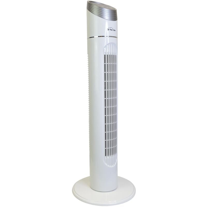Ventilateur colone oscillant PURLINE VENTY TO 40 40W 3 vitesses H90cm Gris