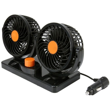 Ventilateur De Voiture Portable Avec Base Double Vitesse De Rotation 12v
