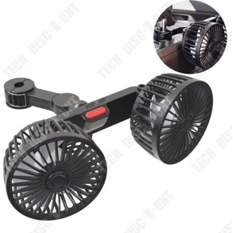 Ventilateur de voiture Réglage à 3 vitesses Rotation à 360 degrés Réglage à gauche et à droite Siège arrière Ventilateur de voi