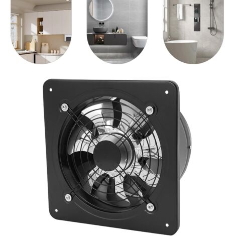Ventilateur D'échappement de 10 pouces, Ventilateur d'Extraction de Cuisine, Montage mural ou sur fenêtre, ventilateur industriel portable avec amortisseur Backdraft, pour Grenier, Sous-Sols, Plafond,