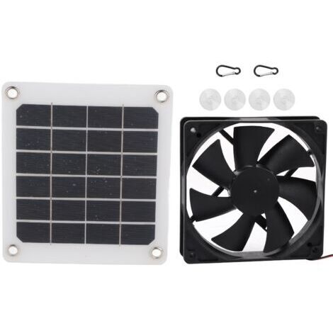 Ventilateur d'échappement de panneau d'énergie solaire extérieur 6V 10W, chargement USB pour serre et poulailler