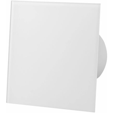 Ventilateur d'extracteur de capteur d'humidité de panneau avant en verre blanc brillant 100mm pour la ventilation de plafond