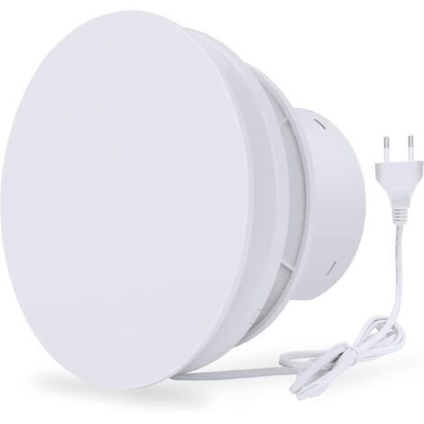 Ventilateur d'extraction 130 mètres cubes/heure, 12 watts, fonctionnement silencieux, avec moustiquaire, convient aux salles de bains et aux serres, indice de protection IPX4.