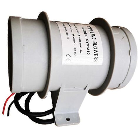 Ventilateur d'extraction à cylindre droit facile à installer, 3 pouces, 12 V