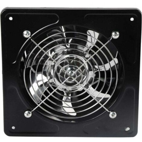 Ventilateur d'extraction de 6 pouces, diamètre de perçage de 150 mm, ventilateur d'extraction de 40 W, ventilateur d'extraction mural, convient aux cuisines et aux salles de bains (noir).
