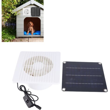 Ventilateur d'Extraction Solaire 10W Panneau 12V Ventilateur 6 Pouces pour Jardin et Abri d'Animaux Frais Air