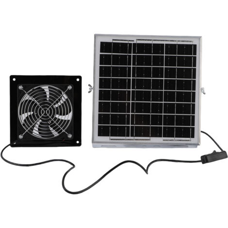 Ventilateur d'extraction solaire 8W avec panneau solaire et ventilateur de ventilation haute vitesse pour serre, poulailler, abri pour animaux