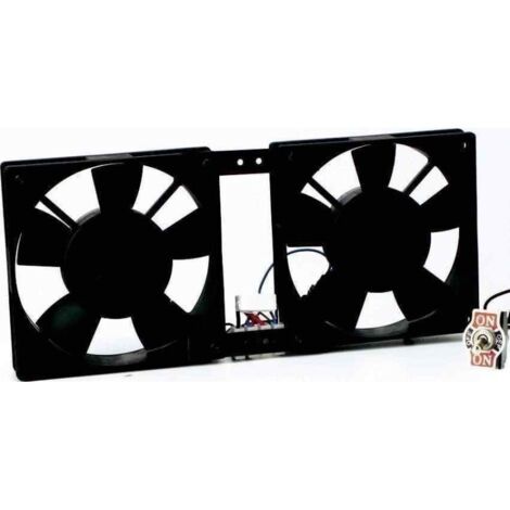 Ventilateur double avec sonde automatique et interrupteur pour camping car et caravane