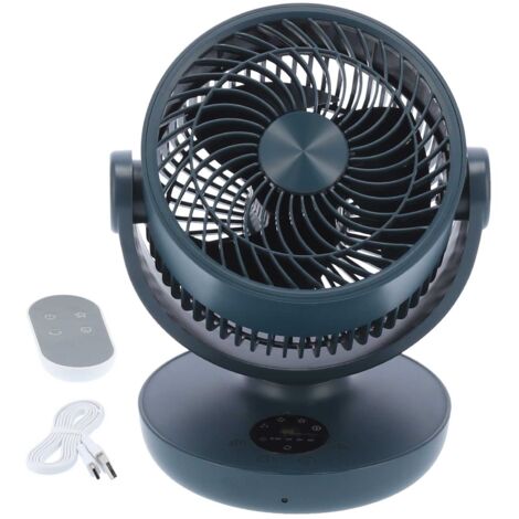 Ventilateur électrique avec télécommande, affichage LED numérique et port USB vert