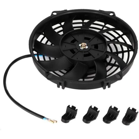 Ventilateur électrique - Ventilateur de refroidissement de électrique universel 24V 9 ``, condensateur de climatiseur à lame incurvée pour voiture universelle, camion, véhicule d'ingénierie,