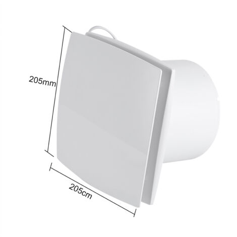 Ventilateur Extracteur de Cuisine et Salle de Bain - Installation Murale et Plafonnier - Système de Ventilation Domestique avec Moteur à Noyau de Cuivre - 22W, 201m³/h, ABS - IP34 - Blanc - Dimensions