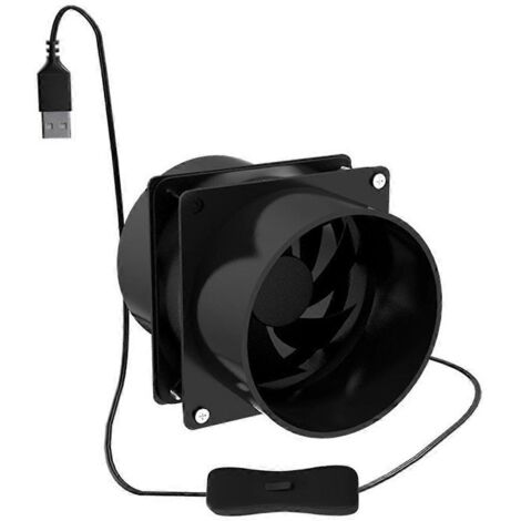 Ventilateur extracteur de fumée USB 5V ESD noir